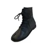 Boots Winter Split Toe Ninja Tabi Genuine Cow Leather Ankle Boots Women Round Chunky Low Heels lace up Short Shoes Botas Feminina 231116