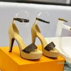 Designer Dress Shoes Heels Platform Sandal Formskor Kvinnan Buckle Ankel Strap Heeled High 11,5 cm Sandaler 35-42