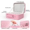 Compact Mirrors Portable LED Lighted Makeup Mirror Bag Big Aesthetic Travel Cosmetic Case PU Leather Make Up Tools Vanity Accessories for Women 231116