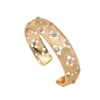 Klassisk designer armband smycken buccellati smycken italiensk tråd ritningsprocess bred version ihålig med fyrblad klöver armband kvinnors öppningsarmband
