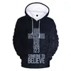 Herrtröjor Christian Jesus hoodie 3d tryckt unisex kärlek streetwear cross överdimensionerad