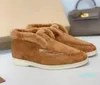 حذاء اللباس غير الرسمي للمشي أحذية رياضية من جلد الغزال جلد لورو مصمم مفتوح ملابس المشي أحذية 35-46 مع صندوق
