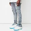 Jeans masculinos Slim Ripped calças pintadas de streetwear Men Fashion Lenim Denim Trousersmen's