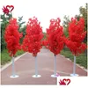 Decorative Flowers Wreaths Wedding Decoration 5Ft Tall 10 Piece/Lot Slik Artificial Cherry Blossom Tree Roman Column Road Leads Fo Dhlyt