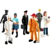 Dekorativa blommor Människor Figurer Figurer Farm Farmer Worker Figurin Mini Kids Model Little Models Tiny Landscape Family Figure Toys