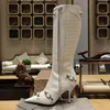 2023 Kadın Dizden Çizme Boot Boot Boot Tasarımcı Yüksek Topuklu 9cm Lady Seksi Seksi Sipariş Pompalar Stil Boot Boot Boot Ayak Bileği Kısa Patika Kadın Lüks Ayakkabı Boyutu 35-42