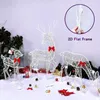 Other Event Party Supplies 3pcs Set Christmas Elk Deer With Lighting Strips Glowing Glitter Reindeer Outdoor Garden Decorations Festival Ornament Decor 231116