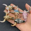 Charms Natural Stone Pendant Acryl Multicolor Canved Bull Head Sieraden Diy ketting Bracelet Accessoires Women's Men