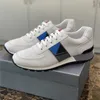 Mode män pra casual skor löpande sneakers Italy original låga toppar mjuka bottnar elastiska band kalvskinn designer lättvikt casuals fitness tränare box eu 38-45