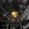 女性用の高品質の小さなバックパックカルフスキン本革デザイナーバッグファッションホットセールソフトレザー女性用ゴールドとシルバーチェーン付き