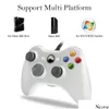 Kontrolery gier joysticks USB przewodowy kontroler joystick dla Xbox 360 Microsoft Xbox360 Gamepad Control Compatibility PC Windows 7 8 Dhloo