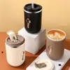 Mugs 500 ml dubbele muur koffie bier mok met siliconen stro roestvrijstalen thee waterkop melk tuimelaar warmtebestendige drinkware geschenken
