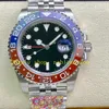 904L Steel Watches Mens 40mm Red Blue Ceramic Bezel Black Dial Sapphire Crystal 126710 Jubilee Bracelet CLEAN CAL.3186 Movement Automatic Wristwatches Watch