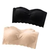 Bustiers korsetter Kvinnor Sexig sömlös is Silk Inslagen axellös BH Sport Casual Wire Free Stretchy Bandeau Tube Top Bras Lady Underwear