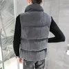 Gilets pour hommes marque hommes gilet gilet en velours côtelé hiver veste sans manches hommes coton épais sans manches vers le bas gilet homme 231116