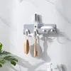 Hakenschienen Multifunktions-Lagerregal 4 Handtuch Wandmontiertes Kunststoffregal Minihalter Einfache Türschlüssel Organizer Küche Aufhängen