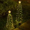 Solaire Fer Arbre De Noël Lumière LED Extérieur Étanche Cour Jardin Vacances Atmosphère Décoration Pelouse