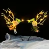Yenilik Aydınlatma Ked Deer Boynuz Çiçek Taç Kafa Bantları Ağaç Şubeleri Kelebek Cosplay için Cadılar Bayramı Noel Düğün Partisi Ormanlık Peri Kostüm