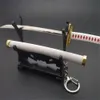 Chaveiros 8 estilos Roronoa Zoro Espadas Chaveiro para Homens Mulheres Bainha Katana Sabre Fivela Toolholder Carro Chaveiros Presente Q 053 231117