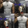 Tanktops voor heren Gymtanktop Heren Fitness Bodybuildingkleding Workout Sneldrogend Mouwloos shirt Heren Zomer Casual singlet Compressievest T230417