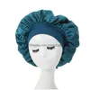 Bonnets de douche Femmes Haute Élastique Bonnet Coiffure Bonnets De Douche Solide Satin Long Soins Foulard Soie Nuit Sommeil Chapeau Livraison Directe Accueil Dhjhb