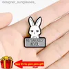 Épingles Broches Nouveau Moi Sarcastique Jamais Lapin Émail Broche Mignon Féministe Broche Drôle Sarcasme Lapin Badge pour Sac Lel Bijoux Cadeau FriendsL231117