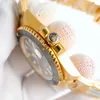 18k inslagna guldmännens högkvalitativa dykning Watch Sapphire Super Luminous Yellow Gold med certifikatinformation Perfekt trippelvattentät system perfekt utförande