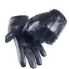 Pięć palców rękawiczki napędowe luksusowe pu luksusowe pu zima jesień jazda trzymaj ciepłe rękawiczki kaszmirowe rękawiczki taktyczne skórzane czarne sporty na świeżym powietrzu 231117