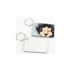 Party Favor Sublimation Blank Keychains Party Favor Sundries MDF TROY KEY Pendants Thermal Transfer Double-Sided Keyring White BJ