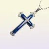 Mens Necklace Pendant Stainless Steel Chain 3 Layer Blue Black Color Jewelry Gifts Fashion Accessories1021934