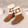 Designer Boots Snow Half Boots Plush Boots Lace-Up Boots High Quality Women Boots Half Boots Classic Style Brown Black Shoes Winter Fall Snow Boots top 01