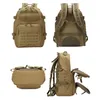 Sac à dos militaire tactique 45 litres, pour Trekking, chasse, homme, Camping, armée Molle, escalade, sacs imperméables en plein air