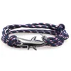 Klassisk design Shark Charm Armband Multilayered Colorful Paracord Armband