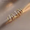 Stud 2022 New Fashion Shiny Four Claws Triple Stud Earrings 925 Silver Needle Anti Allergy Ear Ring for Women Elegant Party JewelryL231117