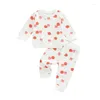 Kledingsets 2 pc's baby Halloween -broek set lente herfst baby boy girl pumpkin star print lange mouw ronde nek pullover broek