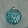 Décoration de fête 8 pièces/paquet diamètre 6cm 7cm 8cm taille différente boule de verre bleu jour de noël pendentif suspendu décoratif à la main