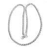ネックレスイヤリングセット2PCS /メンズシルバーメッキジュエリーカラー蛇紋岩ねじれたロープチェーンブレスレットヒップホップ