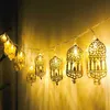 LED Strings 2023 Ramadan Dekoration Moon Star Led Laterne String Lights Eid Mubarak Ramadan Kareem Decor Für Home Al-Fitr Eid Party Supplies P230414