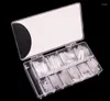 False Nails 500 Pcs/box Extension System Full Cover High Quality Sculpted Clear White Long Coffin Nail Tips