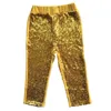 Strumpfhosen Mädchen Pailletten Hosen Rose Gold Pailletten Leggings Sparkle Hosen Glitter Leggings Mädchen Pailletten Hosen LJ200831