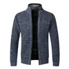 Suéteres masculinos 2023 Cardigan de malha masculina inverno zip-up vintage roupas de lã quente sobre suéteres slim fit masculino estilo coreano golfe casaco j231116