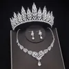 Bruiloft Sieraden Sets Kristal Bruids Vrouwen Tiara Oorbellen Choker Ketting Jurk Bruid Kroon Set Kostuum Accessoire 231116