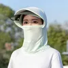 Hüte mit breiter Krempe Sommer Radfahren Sonnenhut Gesichtsmaske Schutzversion Nackenschutz Anti-UV Damen Outdoor Elektrisch Faltbar