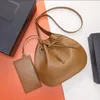 12A Super Mirror Quality Lady Crossbody Bags Fashionable Flat Hobo Bag 100% all stor äkta läderstorlek dragkammare ny y lyx tote axelväska med plånbok