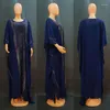 Vestidos de roupas étnicas Africanas para mulheres Diamantes de chiffon Caftan Dress 2023 Lady Abaya Boubou Roupas de roupão