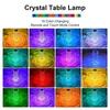 Lampes de table Crystal Touch Lamp LED Veilleuse 16 couleurs USB Rechargeable Roses Diamond With Control