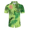 Männer Trainingsanzüge Hawaiian Shirt Set Sommer Beachwear Blatt Druck Cardiagn Shorts Lose 2 Stück Männer Sets Ensemble Homme Conjuntos 2023