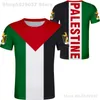 Herren T-Shirts Palästina Shirt Diy Free Custom Made Name Number Palestina T-Shirt PLE Nation Flag Tate Palestina College Print Logo