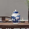 Bouteilles de stockage Pots de gingembre en porcelaine Pot de fleurs Composition florale Décoration Vase en céramique