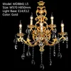 Gold Color Crystal wall lamp gold wall sconces light Crystal wall bracket bra home Lighting 5 lights for bedroom dining room